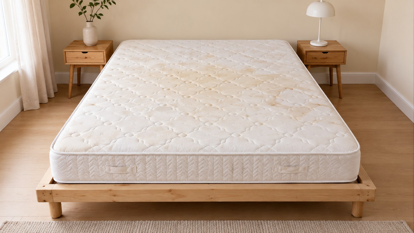 Matelas 2 places avant nettoyage