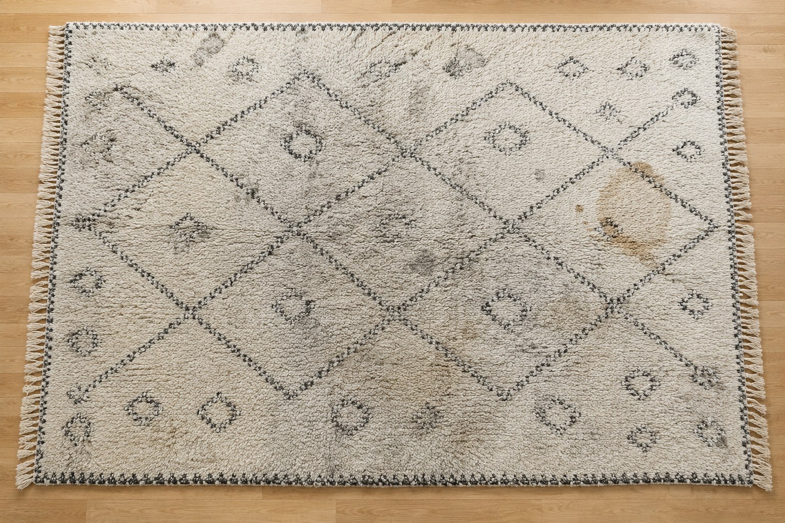 Tapis berbère avant nettoyage